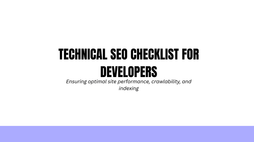 Technical SEO Checklist for Developers