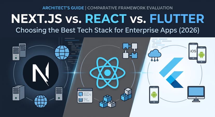 Next.js vs. React vs. Flutter: Which Tech Stack Is Best for Scalable Multi-Platform Enterprise Apps?